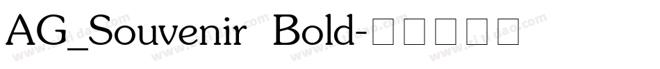 AG_Souvenir Bold字体转换